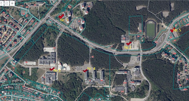 VUŠVARU Pirmas žemėlapis su punktais