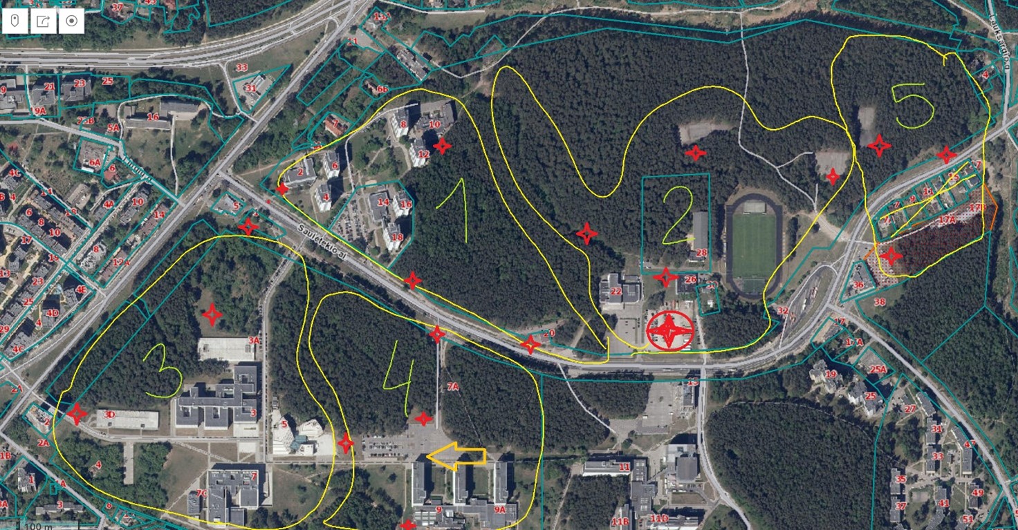 VUŠVARU tvarkoma teritorija